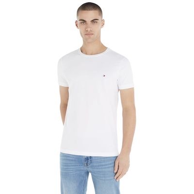 ⚪️👕 Tommy Hilfiger Kurzarm Core Stretch Slim Fit Herren T Shirt für 17,95€ (statt 31€)