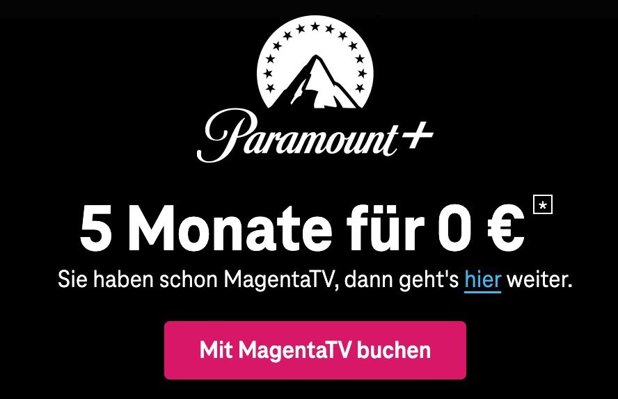 🧨 Paramount+ Basis mit 5 Gratis Monaten für Magenta Kunden ➡️ für 0€ (statt 29,95€)
