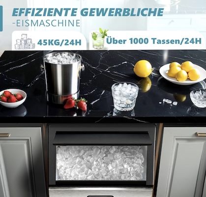 🧊 EUHOMY Gewerbliche Eiswürfelmaschine mit 15 kg Kapazität für 297€ (statt 350€)