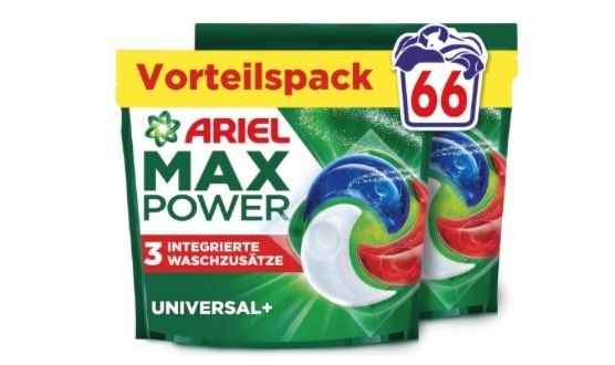 🏠 Ariel Max Power Pods XXL mit 66WL ➡️ für 26,99€ (statt 33€)