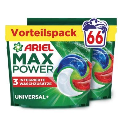 🏠 Ariel Max Power Pods XXL mit 66WL ➡️ für 16,99€ (statt 33€)