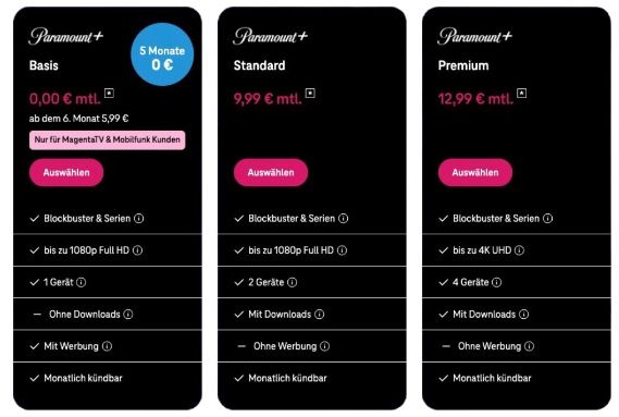 🧨 Paramount+ Basis mit 5 Gratis Monaten für Magenta Kunden ➡️ für 0€ (statt 29,95€)