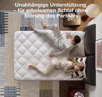 Novilla 7 Zonen Matratze mit H3 & 140x200 für 149,59€ (statt 176€)