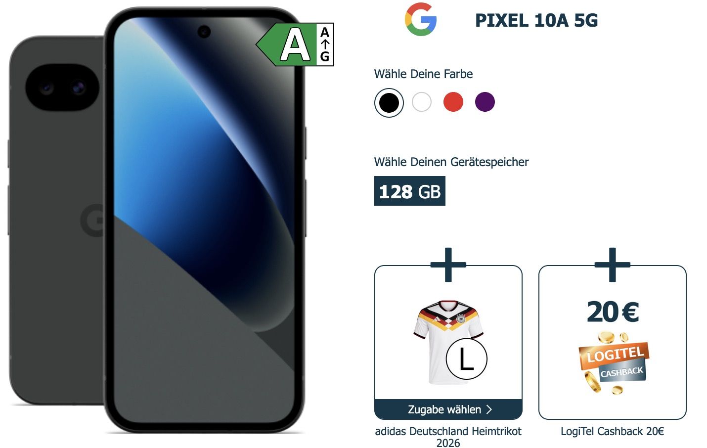 🤯 Google Pixel 10A + Deutschland-Trikot für 1€ + Vodafone 50GB für 19,99€ mtl + 30€ Bonus 🤯 Google Pixel 10A + Deutschland Trikot für 1€ + Vodafone 50GB für 19,99€ mtl + 30€ Bonus