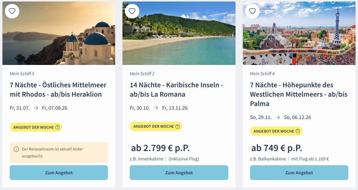 🚢 TUI Cruises Mein Schiff Wochenendangebote 🏝️ z.B. Kurzreise Oslo ab 649€ p.P. 🚢 TUI Cruises Mein Schiff Wochenendangebote 🏝️ z.B. Kurzreise Oslo ab 649€ p.P.