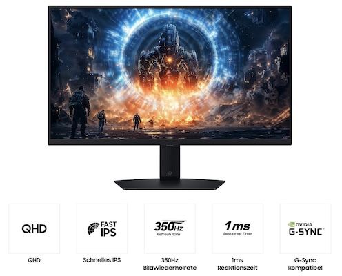 🖥️ Samsung Odyssey G60F   27 Gaming Monitor für 249€ (statt 286€)
