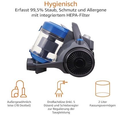 💨 Amazon Basics beutelloser Staubsauger mit 2L für 49,49€ (statt 71€) 💨 Amazon Basics beutelloser Staubsauger mit 2L für 49,49€ (statt 71€)