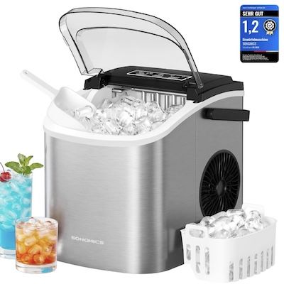 🧊🧊🧊 SONGMICS Eiswürfelmaschine mit 12kg Eis in 24 Std. für 52,99€ (statt 61€)