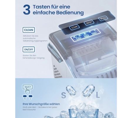 🧊🧊🧊 SONGMICS Eiswürfelmaschine mit 12kg Eis in 24 Std. für 52,99€ (statt 65€) 🧊🧊🧊 SONGMICS Eiswürfelmaschine mit 12kg Eis in 24 Std. für 52,99€ (statt 65€)