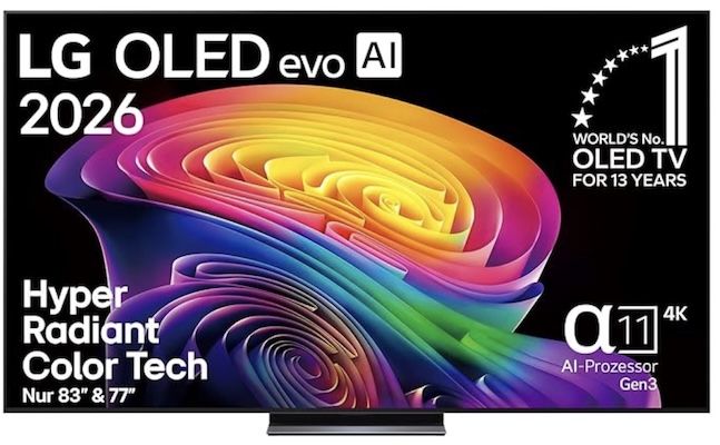 📺 LG OLED65C6ELB – 65 📺 LG OLED65C6ELB – 65 4K OLED evo AI TV für 2.199€ (statt 3.269€)