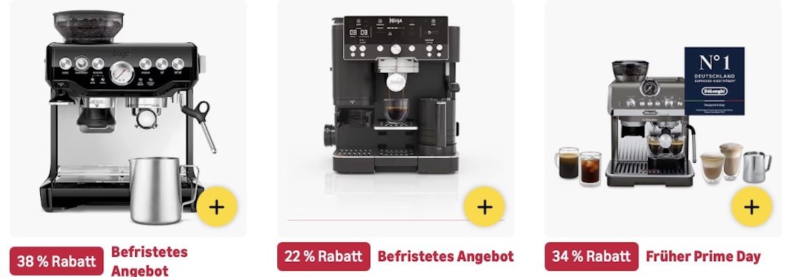 🤑☕️ Amazon: Kaffeemaschinen in frühen Prime Day Deals z.B. Ninja 2 in 1 Maschine für 200€ (statt 265€)