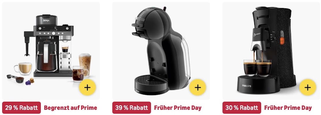 🤑☕️ Amazon: Kaffeemaschinen in frühen Prime Day Deals z.B. Ninja 2 in 1 Maschine für 200€ (statt 265€)