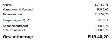 🧻 4x 36 Rollen by Amazon Gestepptes, 3 Lagiges Toilettenpapier ab 46,20€ (statt 61€)