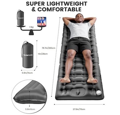 💨 WARMTUYO Camping-Luftmatratze mit elektrischer Pumpe für 29,99€ (statt 53€) 💨 WARMTUYO Camping Luftmatratze mit elektrischer Pumpe für 29,99€ (statt 53€)