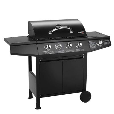 🏡 TAINO Basic 4+1 BBQ Gasgrill mit Edelstahl-Brenner + Seitenkocher für 144,49€ (statt 190€)