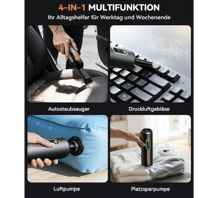 yoyoto 4 in 1 Akku Autostaubsauger für 39,89€ (statt 57€)