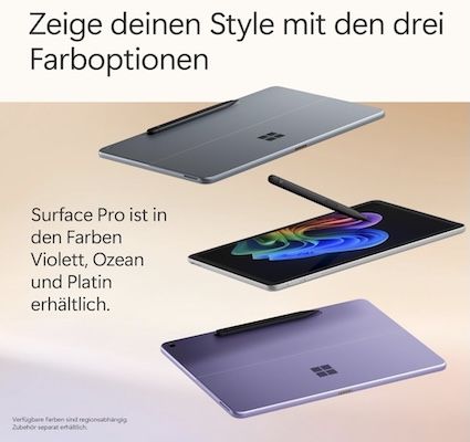Microsoft Surface Pro 12” Laptop mit 16/512GB für 849€ (statt 943€)