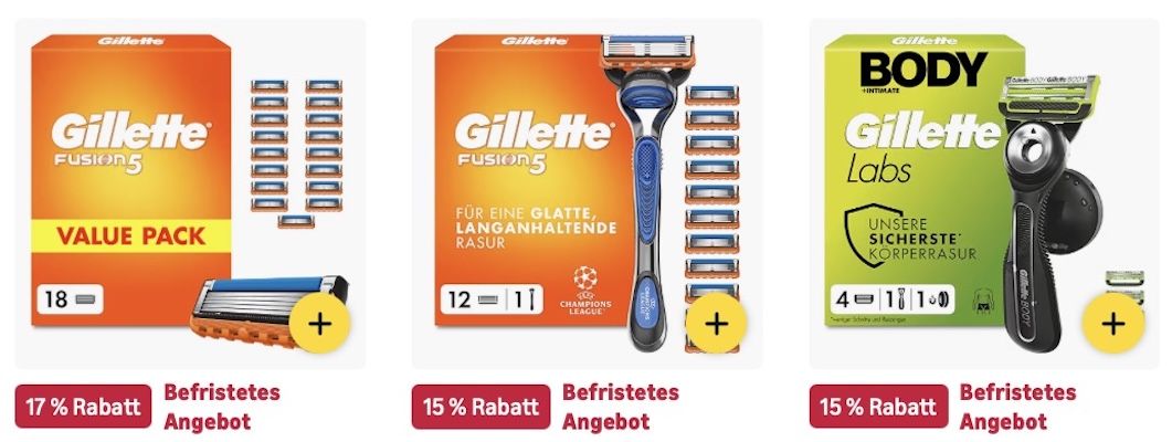 🔝🤑🪒 Amazon: Gillette Sale 👉🏻 GilletteLabs Body & Intimate für 25€ (statt 30€)