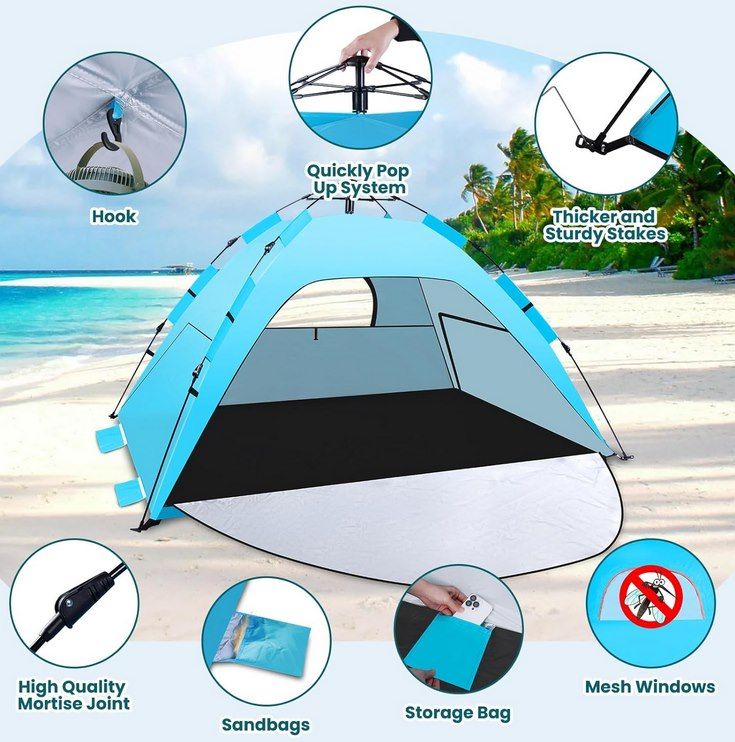🌞 WARMTUYO PupUp Strandmuschel mit UV Schutz für 29,24€ (statt 40€) 🌞 WARMTUYO PupUp Strandmuschel mit UV Schutz für 29,24€ (statt 40€)