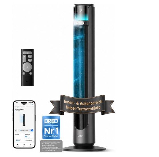 ️💨 DREO TurboCool Outdoor Nebelventilator mit 12 Stufen & 4 Modi für 161,49€ (statt 190€)