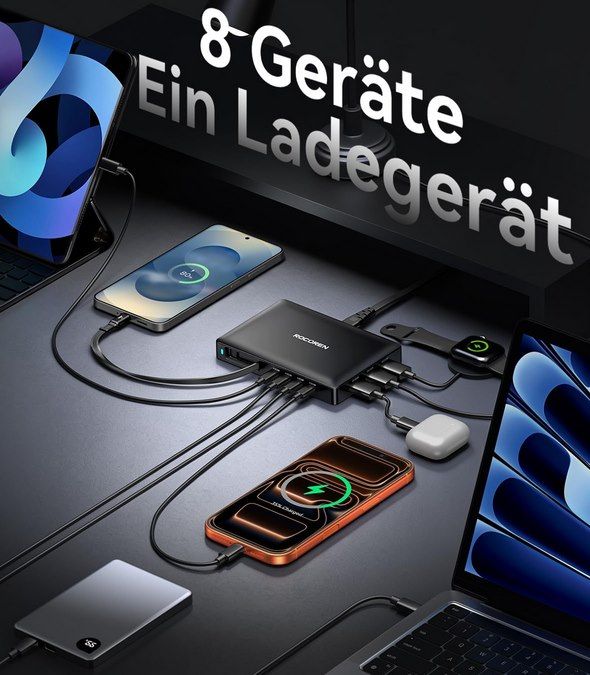 🔌 Rocoren 8 in 1 USB C Ladegerät mit einziehbarem Kabel für 29,89€ (statt 60€) 🔌 Rocoren 8 in 1 USB C Ladegerät mit einziehbarem Kabel für 29,89€ (statt 60€)