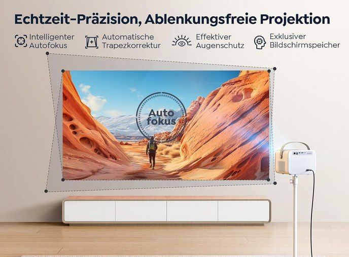 📽️ YABER V12 Beamer mit 1080p, Autofokus & Dolby 20W für 159,98€ (statt 230€)