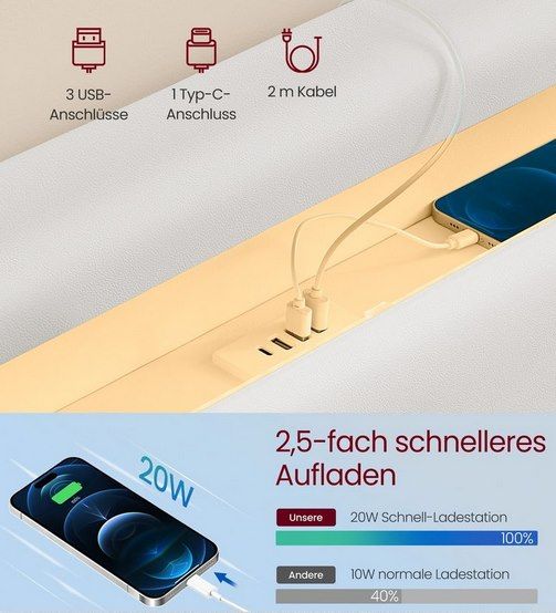 🛏️ VASAGLE Bettgestell (160 x 200) mit LED & Ladestation für 149,99€ (statt 250€) 🛏️ VASAGLE Bettgestell (160 x 200) mit LED & Ladestation für 149,99€ (statt 250€)