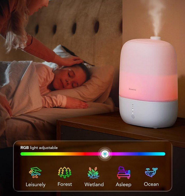 🫧 GoveeLife Smart Luftbefeuchter Lite mit Aroma Diffusor & Nachlicht für 29,99€ (statt 40€)