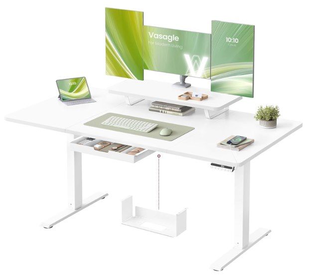 💼 VASAGLE höhenverstellbarer Schreibtisch, 140 x 70 cm für 89,99€ (statt 105€)