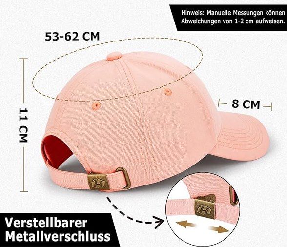 🧢 HASAGEI Baseball Cap aus 100% Baumwolle in Rosa für 9,84€ (statt 17€)