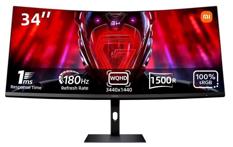 🖥️ Xiaomi G34WQi Curved Gaming Monitor mit 180Hz für 187,95€ (statt 219€)
