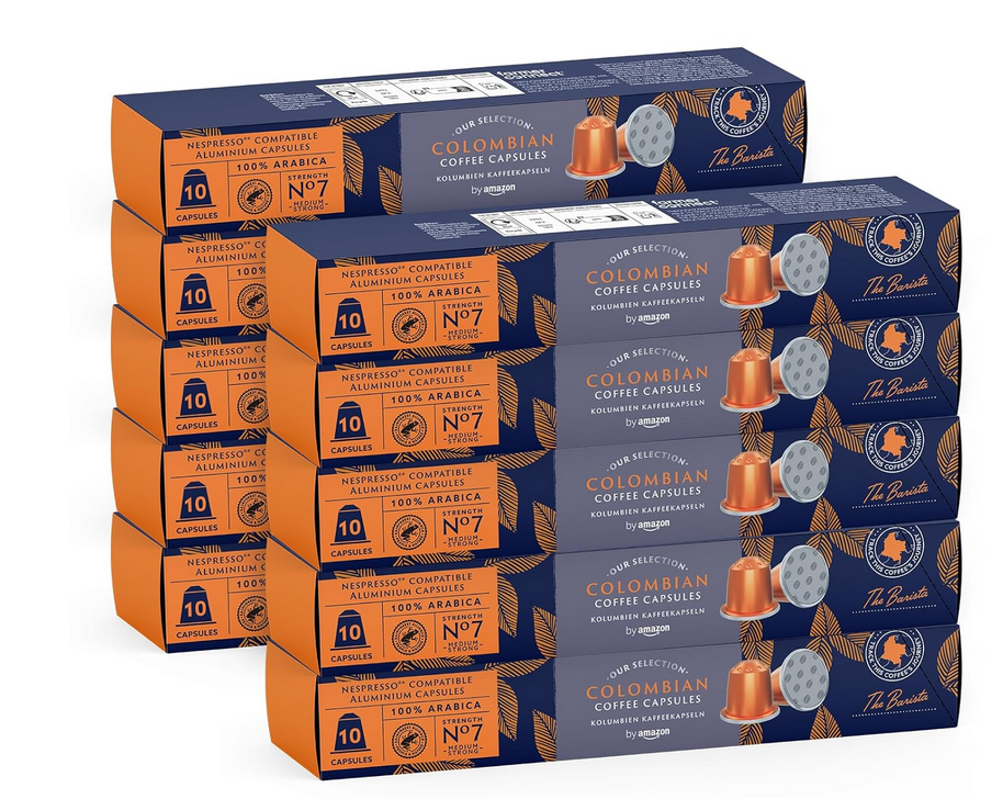 ☕ 10x 10 by Amazon kolumbianischer Kaffee Nespresso mittlere Röstung für 18,47€ (statt 42€) excl. Prime