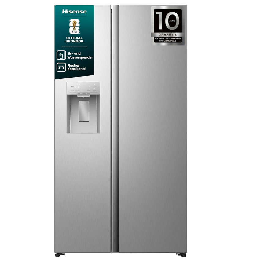 🆒🧊🧊 Hisense RS5P528STIE Side-by-Side mit Eis- u. Wasserspender für 699,35€ (statt 969€)
