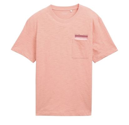 👕 Tom Tailor Herren T-Shirt mit Brusttasche in Rosa ab 6,41€ (statt 22€)