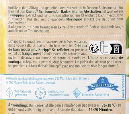 đ 4x Kneipp SchĂ€umendes Badesalz đ 4x Kneipp SchĂ€umendes Badesalz Abschalten ab 3,36⏠(statt 6âŹ)