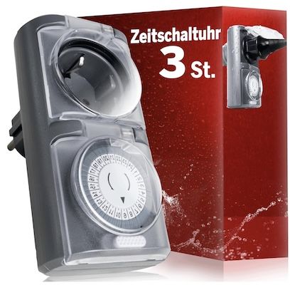 ⚡️ 3x 4smile mechanische Zeitschaltuhr (IP44) für 11,99€ (statt 24€)