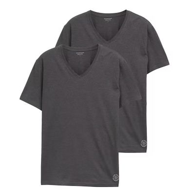 👕 2er Pack Tom Tailor Herren T-Shirt in Grau mit V-Ausschnitt ab 8,58€ (statt 15€)