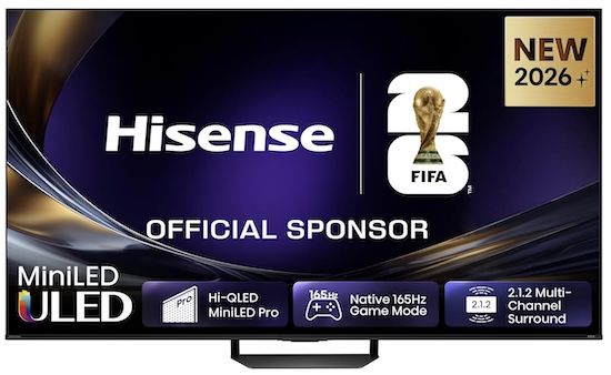 📺 Hisense 55U7DS Pro - 55 Zoll UHD TV mit 165 Hz für 599€ (statt 739€) + 50€ Cashback 📺 Hisense 55U7DS Pro 55 Zoll UHD TV mit 165 Hz für 599€ (statt 739€) + 50€ Cashback
