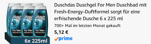 🚿 6er Pack Duschdas 3-in-1 Duschgel & Shampoo For Men ab 5,12€ (statt 11€) 🚿 6er Pack Duschdas 3 in 1 Duschgel & Shampoo For Men ab 5,12€ (statt 11€)