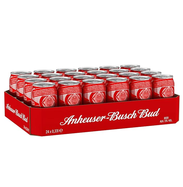 🍺🍺 24 Dosen Anheuser-Busch Bud Premium Lager-Bier je 0,33l für 17,95€ (statt 31€)