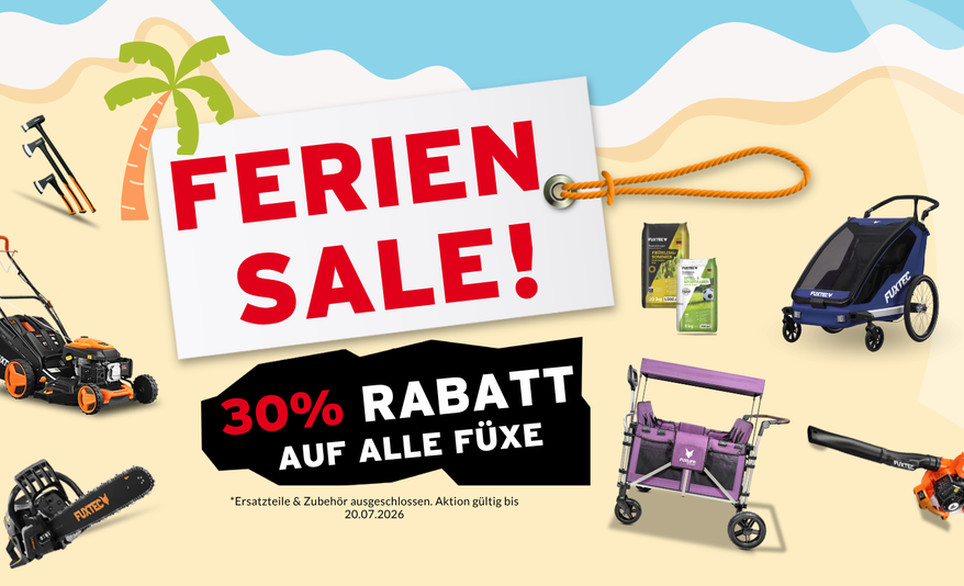 👩‍🌾 Fuxtec Ferien Sale: 30% Rabatt auf ALLES – z.B. FX-CT700 Bollerwagen für 144,20 (statt 209€)