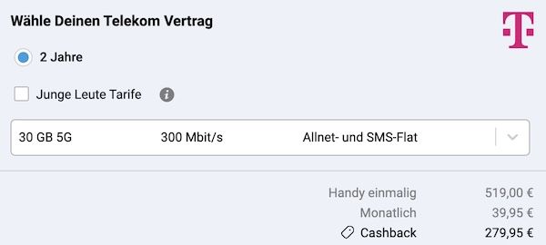 🍏 Apple iPhone 17 Pro für 519€ + Telekom Allnet 30GB für 39,95€ mtl ➡️ 240€ Bonus 🍏 Apple iPhone 17 Pro für 519€ + Telekom Allnet 30GB für 39,95€ mtl ➡️ 240€ Bonus