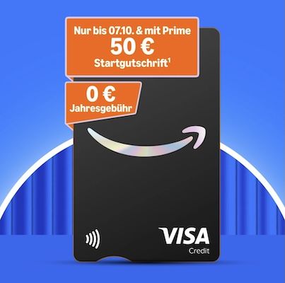 KRASS! 🔥 50€ Startguthaben 🔥 +2% Cashback auf Amazon Einkäufe 💳 Kostenlose VISA