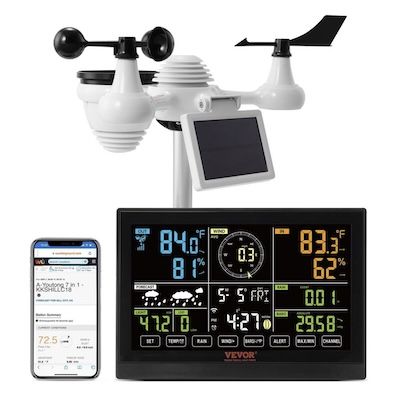 🌦️ VEVOR 7in1 WLAN Wetterstation mit 7 Zoll Display für 60€ (statt 73€)