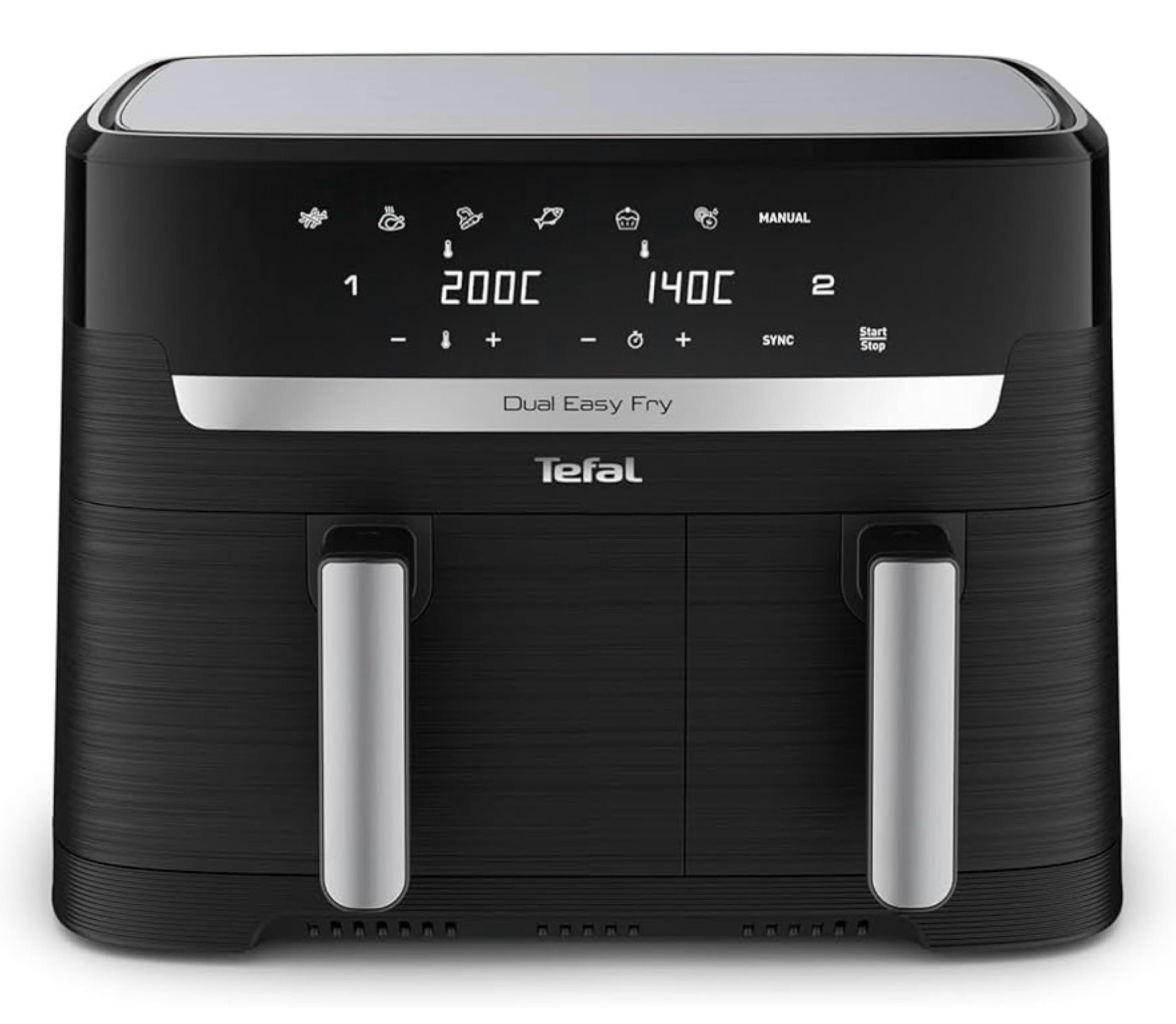 Tefal Dual Easy Fry Heißluftfritteuse Tefal Dual Easy Fry Heißluftfritteuse