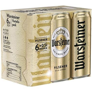 🍻 2 x 6er Pack Warsteiner Premium Pilsener, 0,5L Dose ab 9,89€ (statt 14€) – 0,82€/Dose!