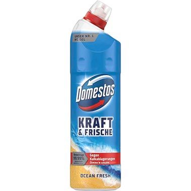 🚽 4x Domestos Kraft & Frische WC Gel Ocean Fresh, je 750ml ab 6€ (statt 8€)