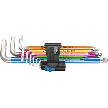 🧰 Wera 3950/9 Hex-Plus Winkelschlüssel Satz, Multicolour, 9-tlg. für 38€ (statt 43€)