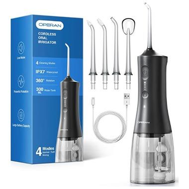 🦷 Operan Akku Munddusche inkl. Düsen & 4 Modi für 12,49€ (statt 25€)