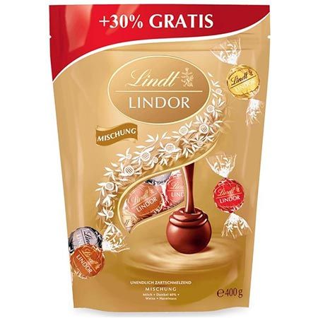 🍫 Lindt Lindor Kugeln Mischung, ca. 30 Kugeln, 399g ab 7,50€ (statt 12€)